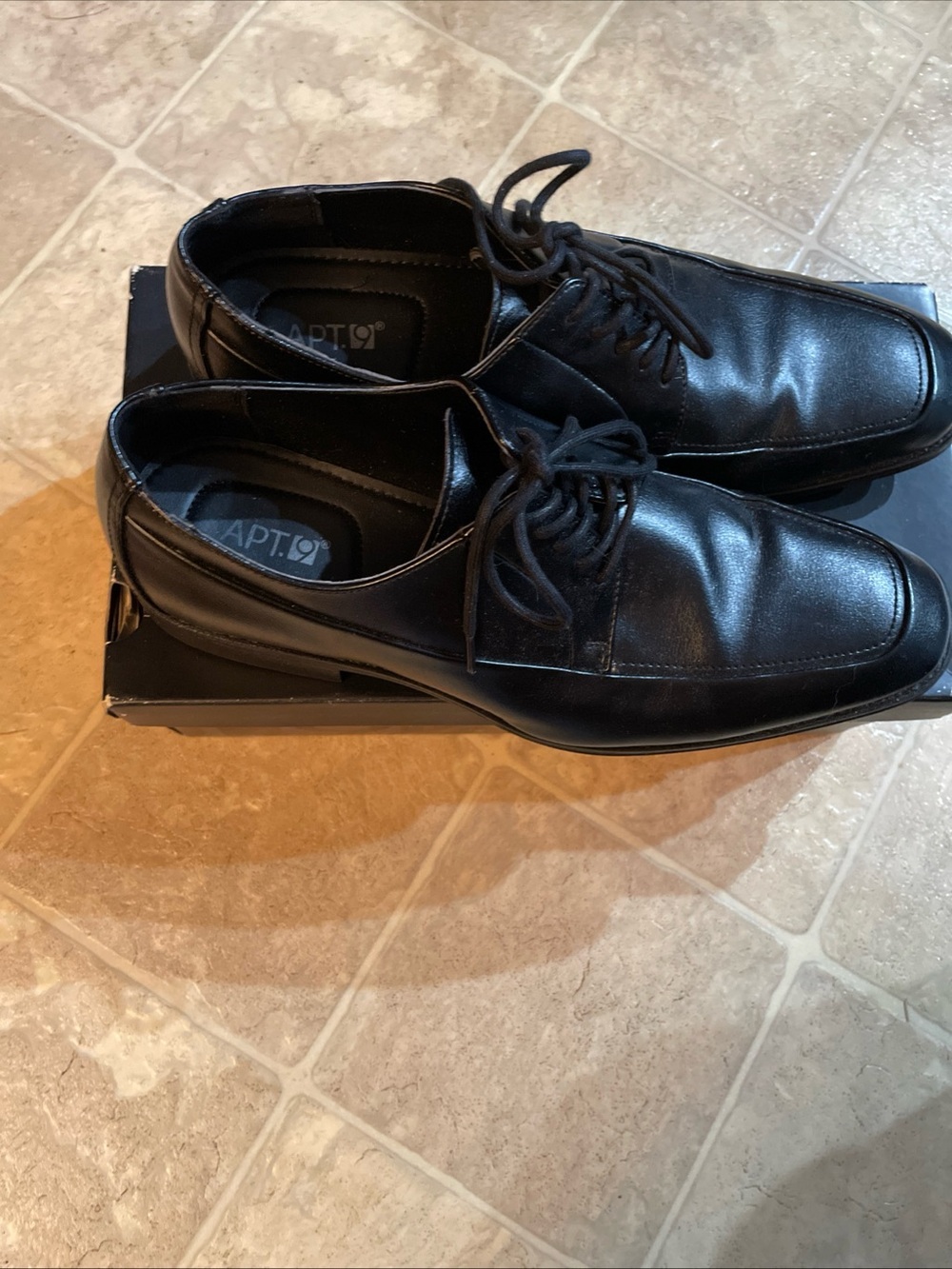 Men's Black APCRAIGBLACK Dress Shoes Apt 9 Size 11 - Picture 2 of 5